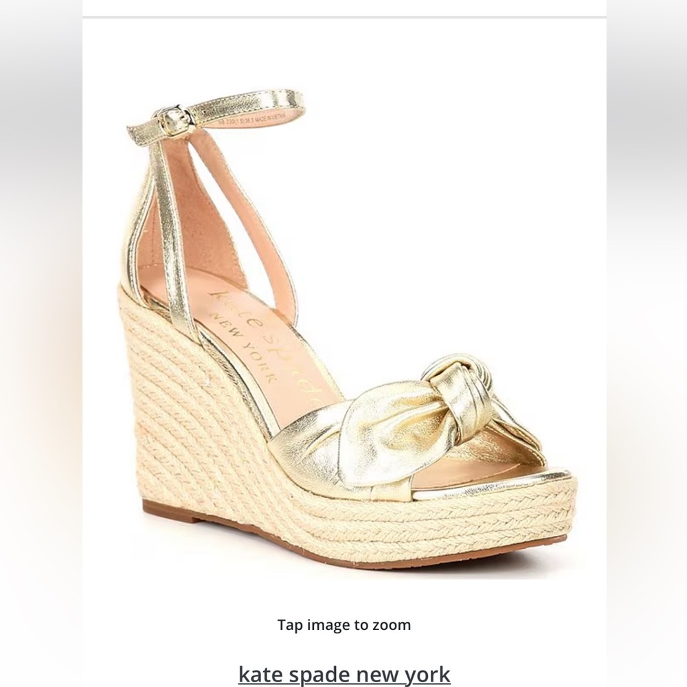 Kate Spade Gold Wedge Sandals